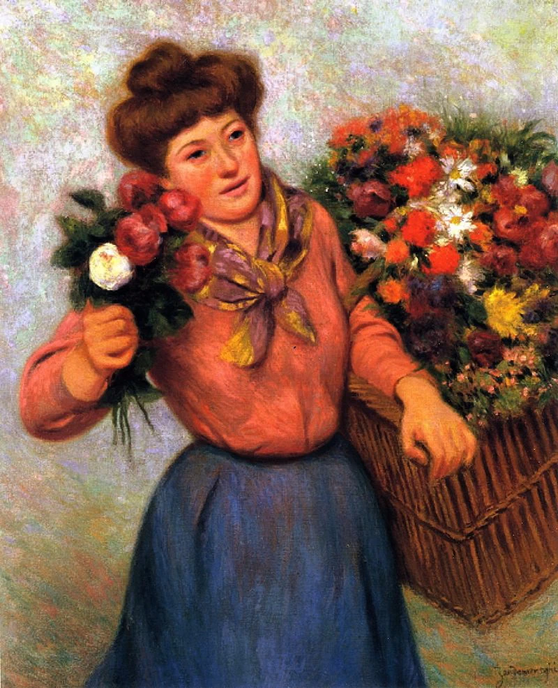 Venditrice di fiori a Montmartre - Collezione Sacerdoti, Ferrario, Milano